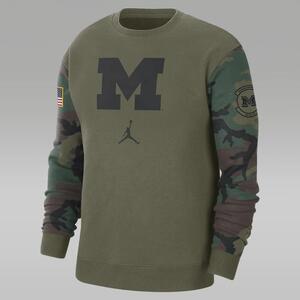 Michigan Club Fleece Men&#039;s Jordan College Crew-Neck Sweatshirt DZ8063-222