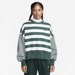 Nike Sportswear Phoenix Fleece Women&#039;s Over-Oversized Striped Crew-Neck Sweatshirt FQ6226-397