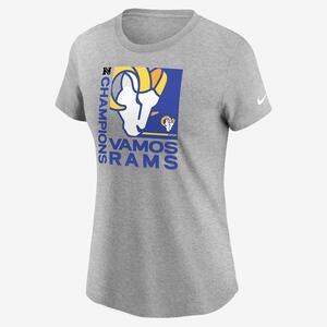 Nike 2021 NFC Champions Team Slogan (NFL Los Angeles Rams) Women&#039;s T-Shirt NPAF06G95X-01E