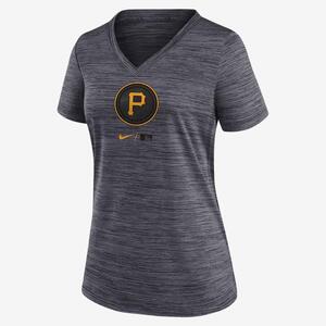 Nike Dri-FIT City Connect Velocity Practice (MLB Pittsburgh Pirates) Women&#039;s V-Neck T-Shirt NAC400HPTB-8WW