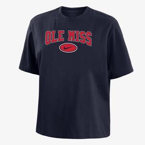 Ole Miss Women&#039;s Nike College Boxy T-Shirt W11122P750-OLM
