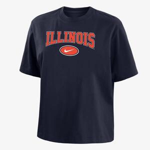 Illinois Women&#039;s Nike College Boxy T-Shirt W11122P750-ILL