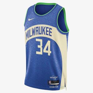 Giannis Antetokounmpo Milwaukee Bucks City Edition 2023/24 Men&#039;s Nike Dri-FIT NBA Swingman Jersey DX8509-407