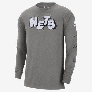 Brooklyn Nets 2023/24 City Edition Men&#039;s Nike NBA Max90 Long-Sleeve T-Shirt FN1094-063