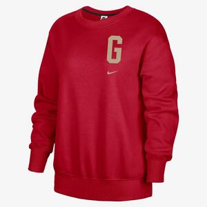 Georgia Club Fleece Women&#039;s Nike College Oversized Fit Crew-Neck Sweatshirt FJ8927-657