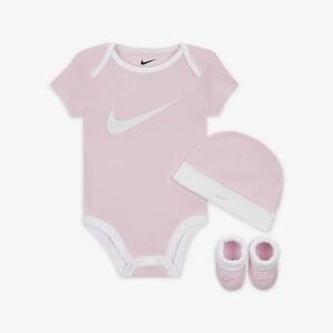 Nike Baby (0-6M) Bodysuit, Hat and Booties Box Set LN0072-A9Y
