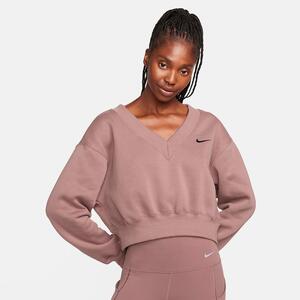 Nike Sportswear Phoenix Fleece Women&#039;s Cropped V-Neck Top FN3651-208