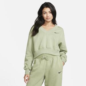 Nike Sportswear Phoenix Fleece Women&#039;s Cropped V-Neck Top FN3651-386