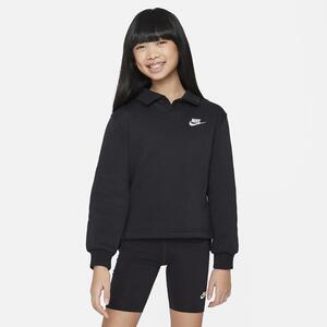 Nike Sportswear Club Fleece Big Kids&#039; (Girls&#039;) Polo Top FN8633-010