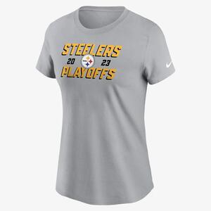 Pittsburgh Steelers 2023 NFL Playoffs Iconic Women&#039;s Nike NFL T-Shirt NPAF01V7LX-KTR