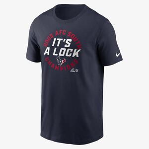 Houston Texans 2023 AFC South Champions Trophy Collection Men&#039;s Nike NFL T-Shirt NP9941L8VZ-KTR
