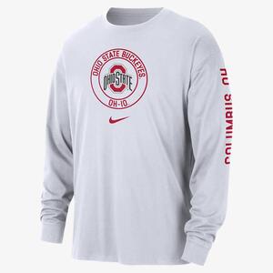 Ohio State Max90 Men&#039;s Nike College Long-Sleeve T-Shirt FQ5268-100