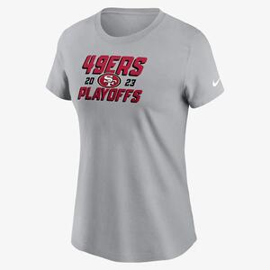 San Francisco 49ers 2023 NFL Playoffs Iconic Women&#039;s Nike NFL T-Shirt NPAF01V73X-KTR