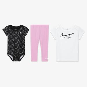Nike Swoosh Logo Baby (12-24M) 3-Piece Bodysuit Set 16L846-AAH