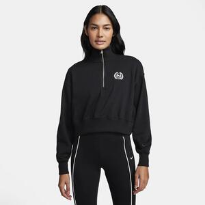 Nike Sportswear Women&#039;s Oversized 1/2-Zip Crop Fleece Sweatshirt FZ4736-010