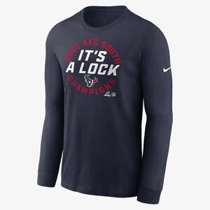 Houston Texans 2023 AFC South Champions Trophy Collection Men&#039;s Nike NFL Long-Sleeve T-Shirt NPAC41L8VZ-KTR