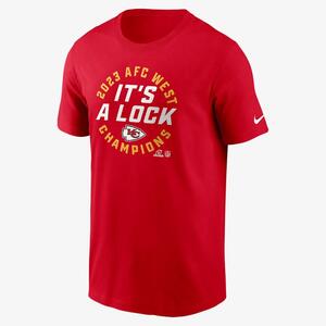 Kansas City Chiefs 2023 AFC West Champions Trophy Collection Men&#039;s Nike NFL T-Shirt NP9965N7GZ-KTR