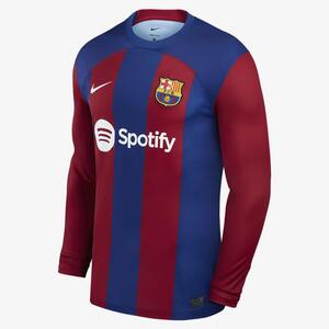 Ronald Araujo Barcelona 2023/24 Stadium Home Men&#039;s Nike Dri-FIT Soccer Long-Sleeve Jersey NN170254-FCB