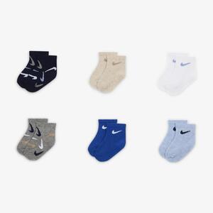 Nike Swooshfetti Baby Ankle Socks (6 Pairs) NN1057-U90