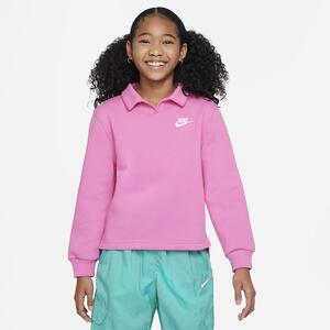 Nike Sportswear Club Fleece Big Kids&#039; (Girls&#039;) Polo Top FN8633-675