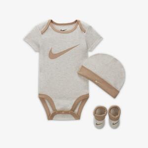 Nike Baby (6-12M) Bodysuit, Hat and Booties Box Set MN0072-W67