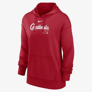 St. Louis Cardinals Authentic Collection Practice Women&#039;s Nike Dri-FIT MLB Pullover Hoodie 01MN163NSCN-J37