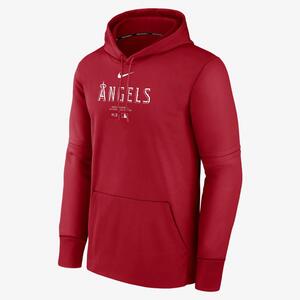 Los Angeles Angels Authentic Collection Practice Men&#039;s Nike Therma MLB Pullover Hoodie NAC3163NANG-J37