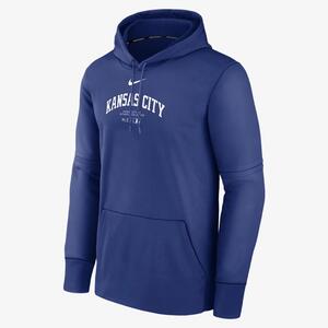 Kansas City Royals Authentic Collection Practice Men&#039;s Nike Therma MLB Pullover Hoodie NAC311TUROY-J37