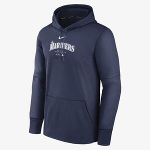 Seattle Mariners Authentic Collection Practice Men&#039;s Nike Therma MLB Pullover Hoodie NAC3160NMVR-J37