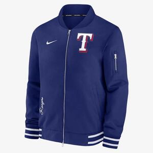 Texas Rangers Authentic Collection Men&#039;s Nike MLB Full-Zip Bomber Jacket 015D03BPTER-132