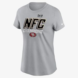 San Francisco 49ers 2023 NFC Champions Iconic Women&#039;s Nike NFL T-Shirt NPAF01V73X-NDH