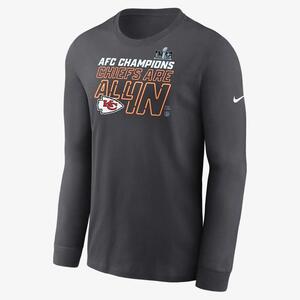 Kansas City Chiefs 2023 AFC Champions Trophy Collection Men&#039;s Nike NFL Long-Sleeve T-Shirt NPAC06F7GZ-MU6