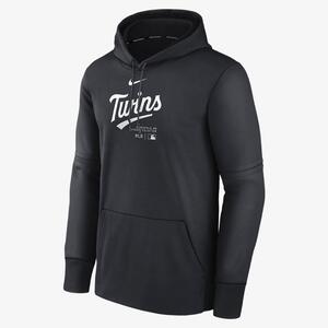 Minnesota Twins Authentic Collection Practice Men&#039;s Nike Therma MLB Pullover Hoodie NAC311L5TIS-J37