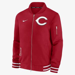 Cincinnati Reds Authentic Collection Men&#039;s Nike MLB Full-Zip Bomber Jacket 015D03ATRED-132