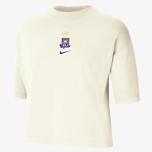 Los Angeles Lakers Courtside Women&#039;s Nike NBA Boxy T-Shirt FV9372-901