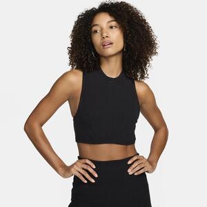 Nike Sportswear Chill Knit Women&#039;s Tight Mock-Neck Ribbed Cropped Tank Top FN3677-010