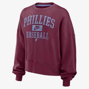 Philadelphia Phillies Cooperstown Arch Women&#039;s Nike MLB Pullover Sweatshirt 01D799RIPHP-SP8