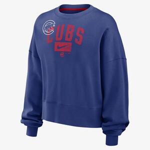 Chicago Cubs Team Women&#039;s Nike MLB Pullover Sweatshirt 01D7199NEJ-Q2M
