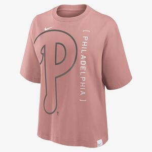 Philadelphia Phillies Statement Boxy Women&#039;s Nike MLB T-Shirt 01CM6GMPP-FXV