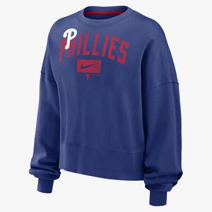 Philadelphia Phillies Team Women&#039;s Nike MLB Pullover Sweatshirt 01D7199NPP-Q2M