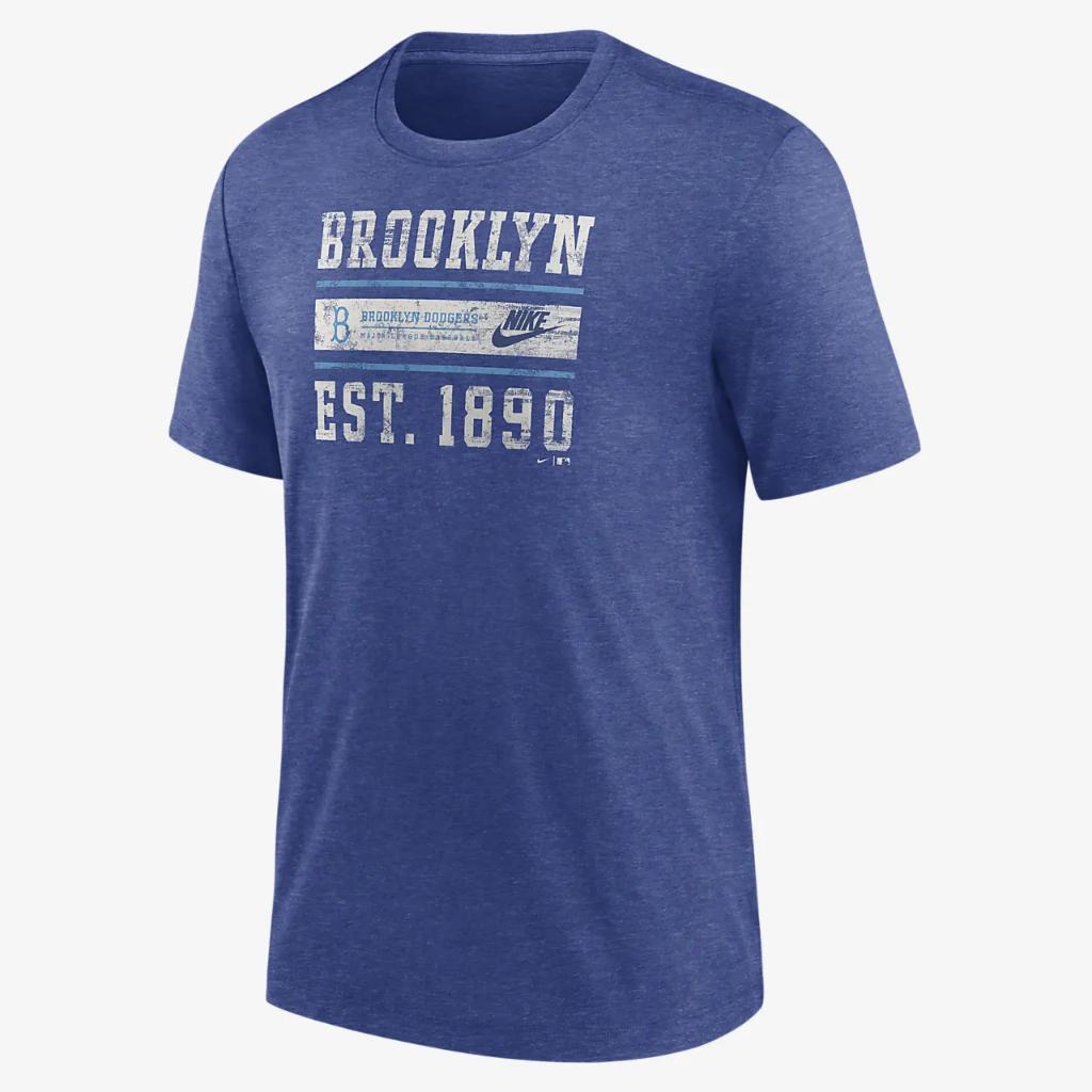 Brooklyn Dodgers Cooperstown Local Stack Men&#039;s Nike MLB T-Shirt NJFDEX49KB-QAT