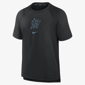 Miami Marlins Authentic Collection Pregame Men&#039;s Nike Dri-FIT MLB T-Shirt 013B00AMQM-WYF