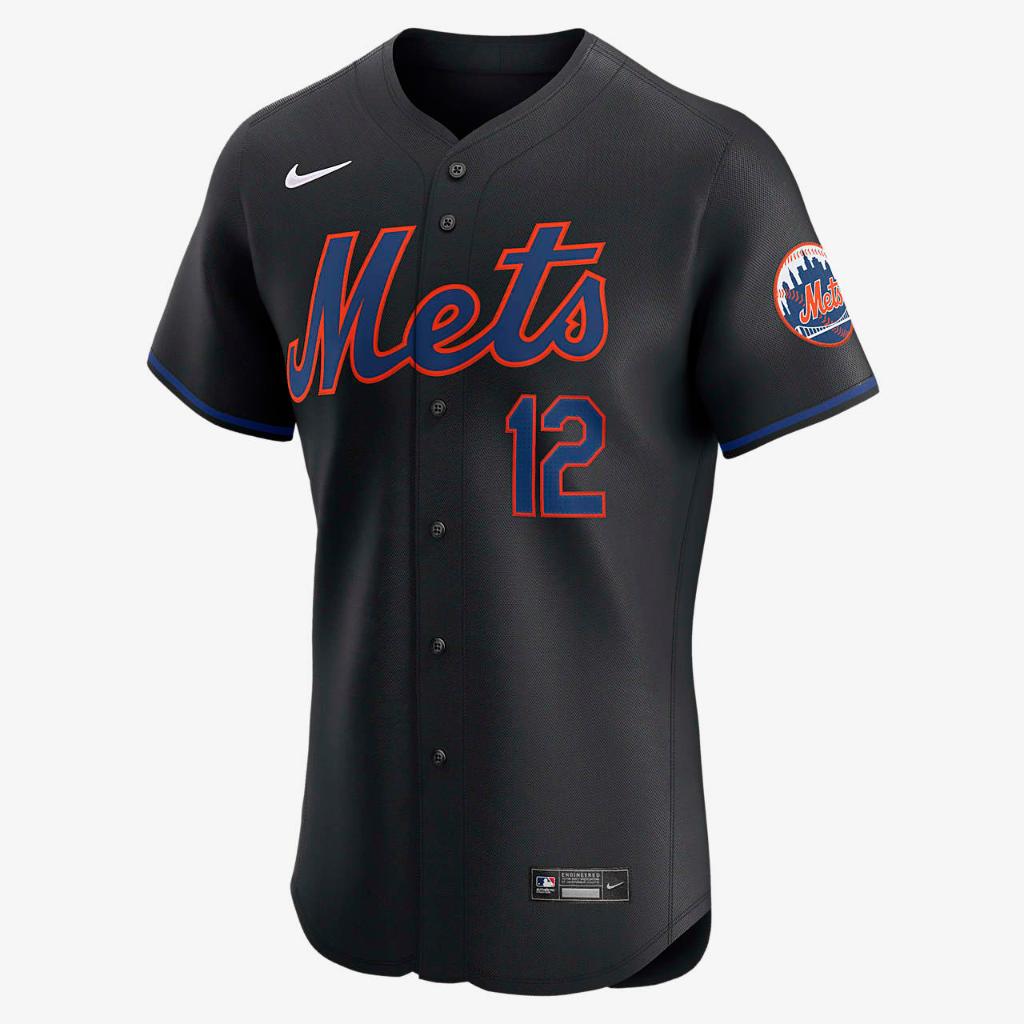 Francisco Lindor New York Mets Men&#039;s Nike Dri-FIT ADV MLB Elite Jersey 90B0NMA1NM9-00F