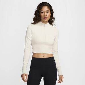 Nike Sportswear Chill Knit Women&#039;s Slim Long-Sleeve Cropped Sweater 1/2-Zip Top FN4689-104