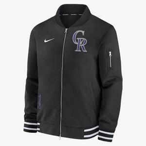 Colorado Rockies Authentic Collection Men&#039;s Nike MLB Full-Zip Bomber Jacket 015D03AYDNV-132