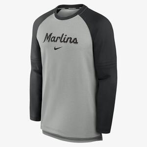 Miami Marlins Authentic Collection Game Time Men&#039;s Nike Breathe MLB Long-Sleeve T-Shirt 013F086NMQM-P3U