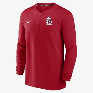 St. Louis Cardinals Authentic Collection Game Time Men&#039;s Nike Dri-FIT MLB 1/2-Zip Long-Sleeve Top 014G62QSCN-G5B