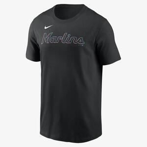 Miami Marlins Fuse Wordmark Men&#039;s Nike MLB T-Shirt N19900AMQM-0U5