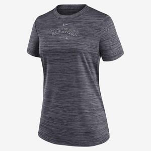 Colorado Rockies Authentic Collection Practice Velocity Women&#039;s Nike Dri-FIT MLB T-Shirt 02LQ00ADNV-J37