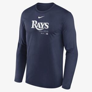 Tampa Bay Rays Authentic Collection Practice Men&#039;s Nike Dri-FIT MLB Long-Sleeve T-Shirt 015H44BRAY-J37